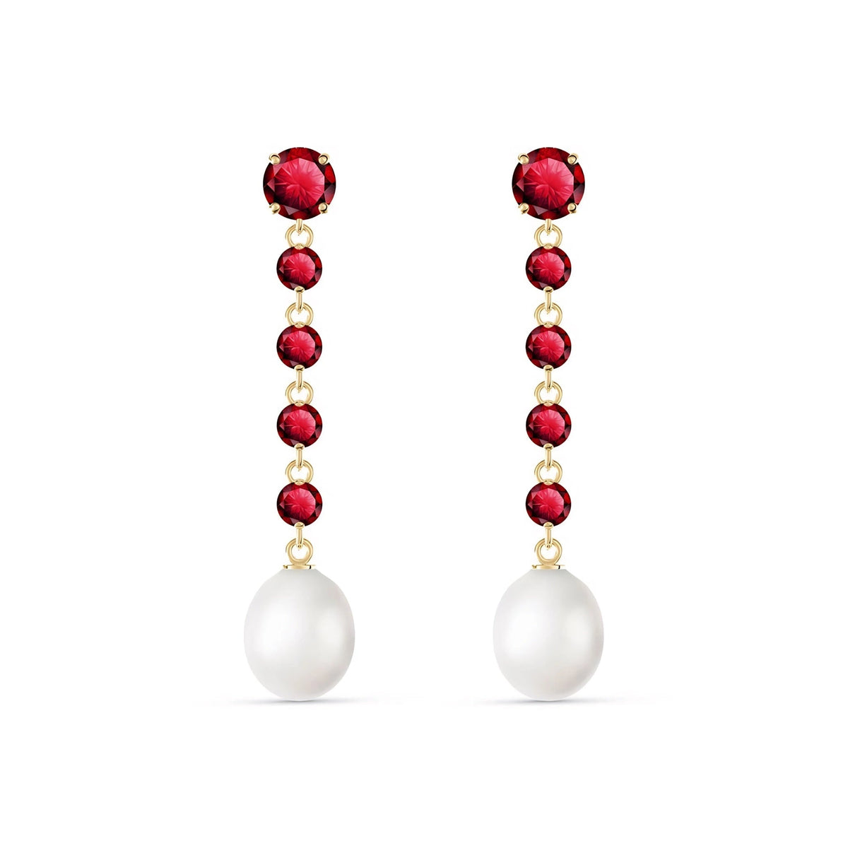 Yellow Gold Pearl & Ruby — Cristallina