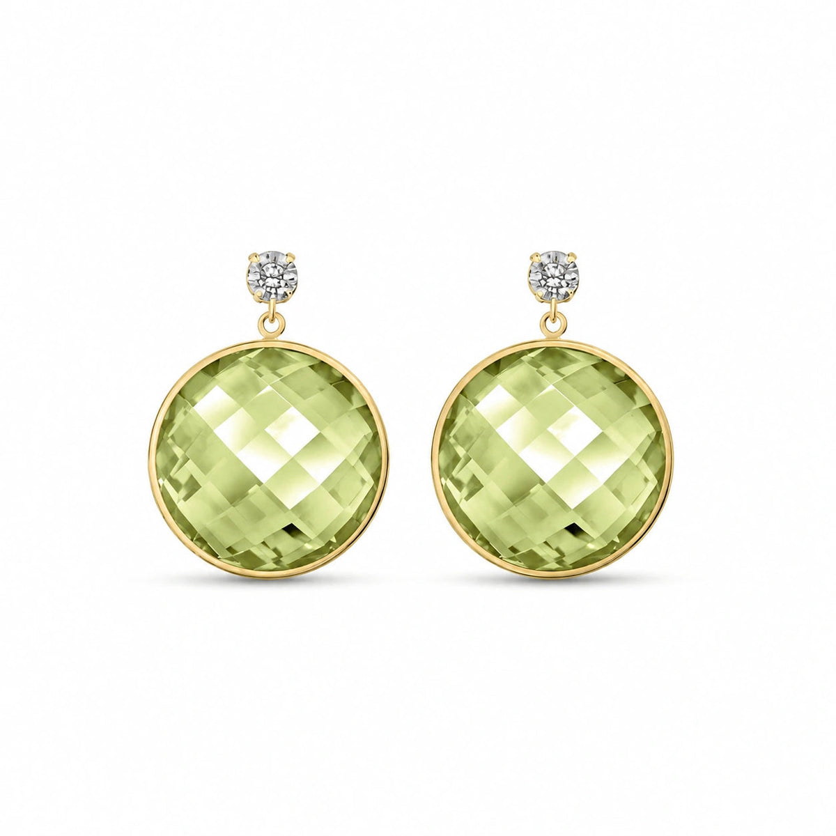 Yellow Gold Lemon Quartz & Diamond — Mariaalbertina