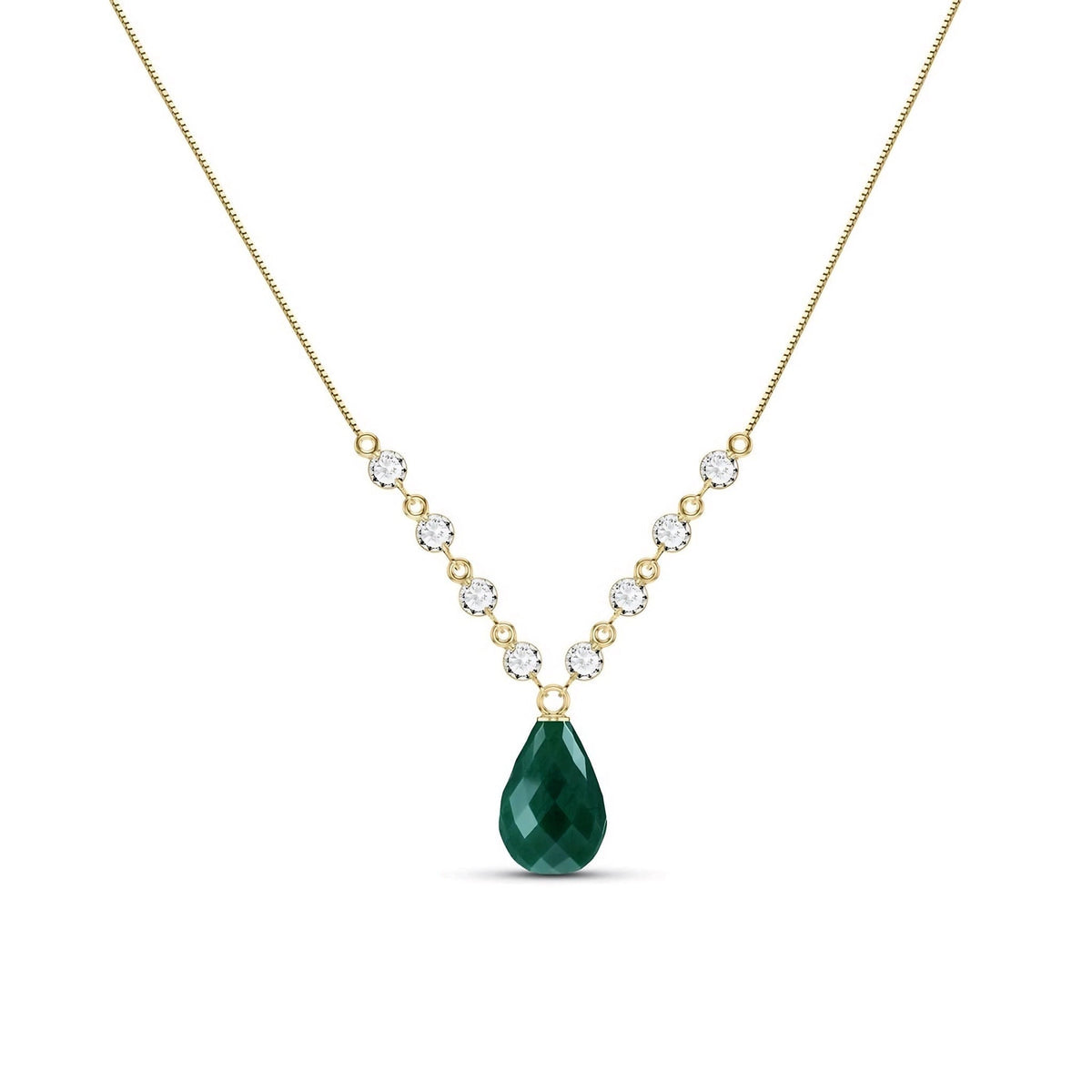 Yellow Gold Emerald & Diamond — Clarice