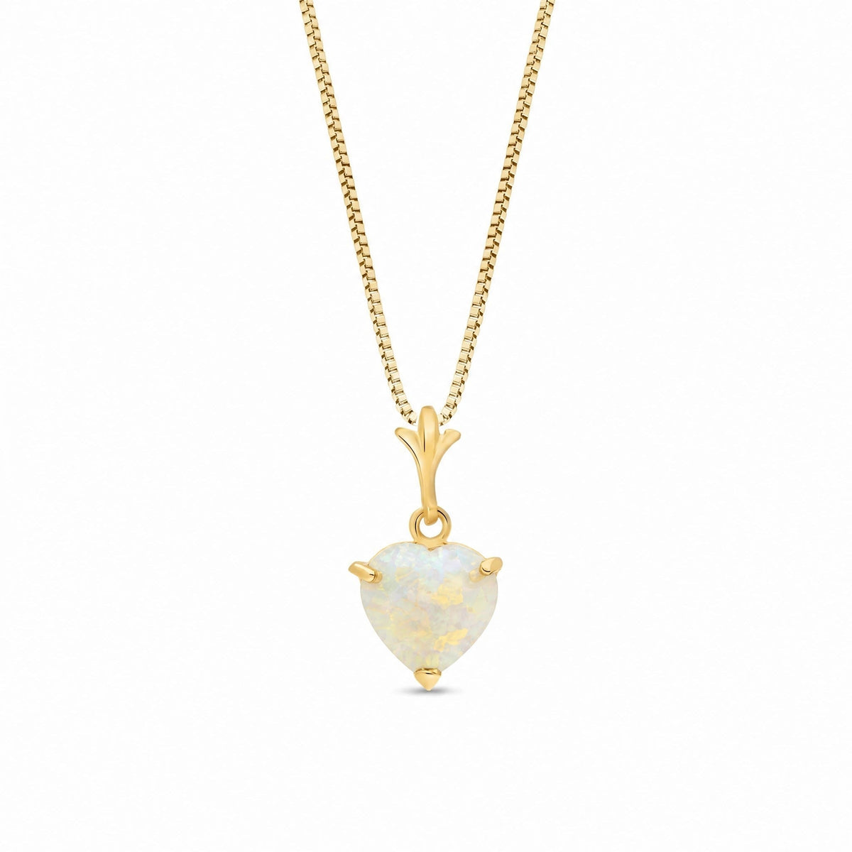 Yellow Gold Classic Necklace Opal — Alida