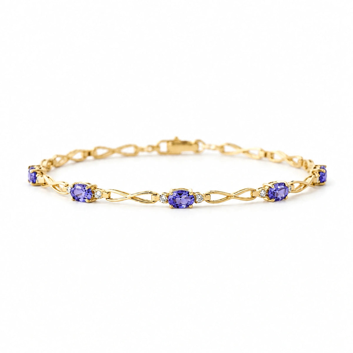 Yellow Gold Diamond & Tanzanite — Mariagreta
