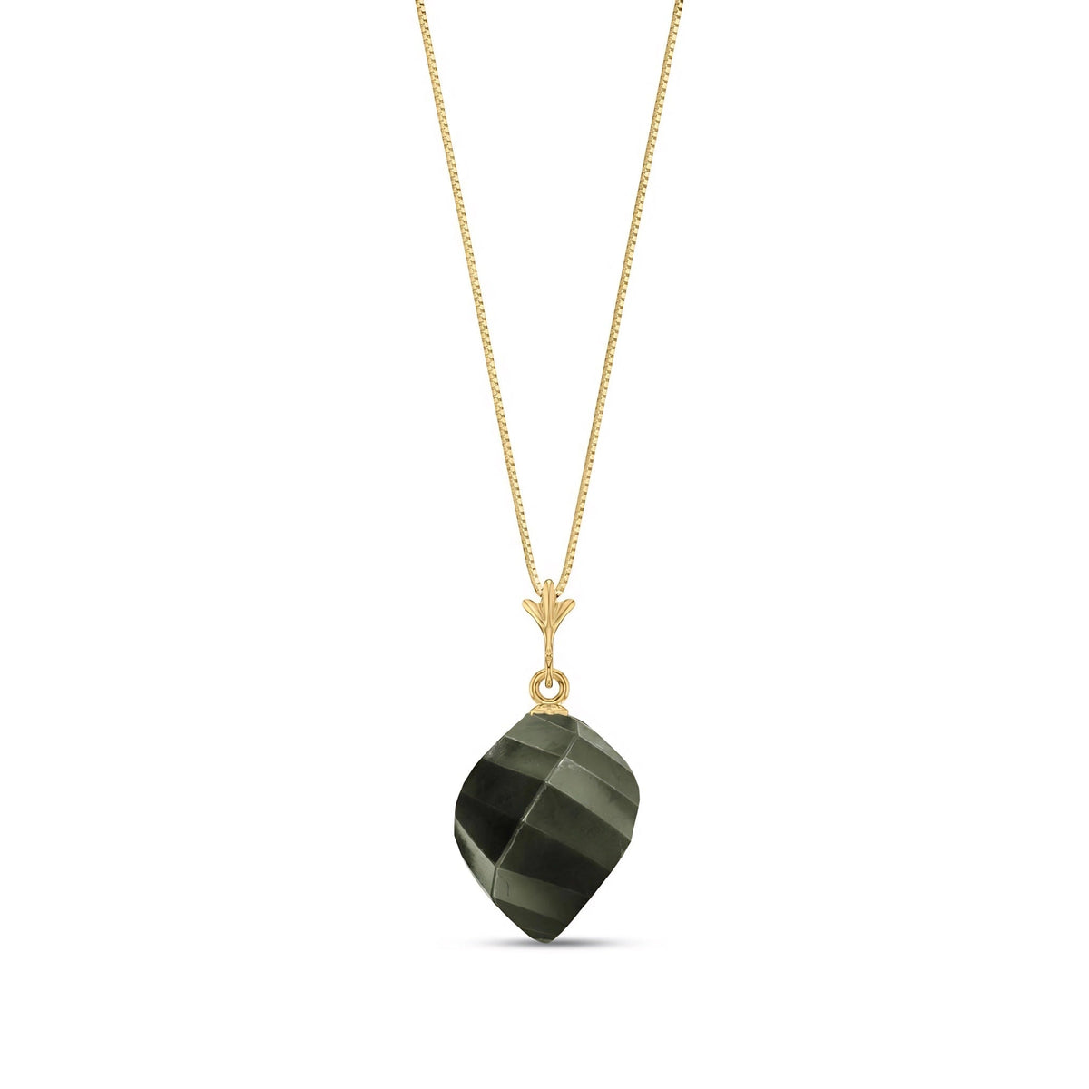 Yellow Gold Pendant Necklace Spinel — Malvina