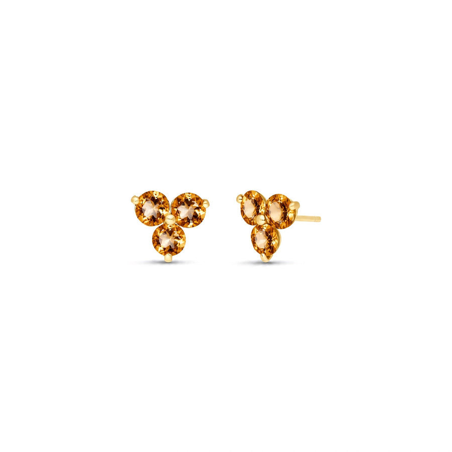 Yellow Gold Heritage Earrings Citrine 10K — Fioralba