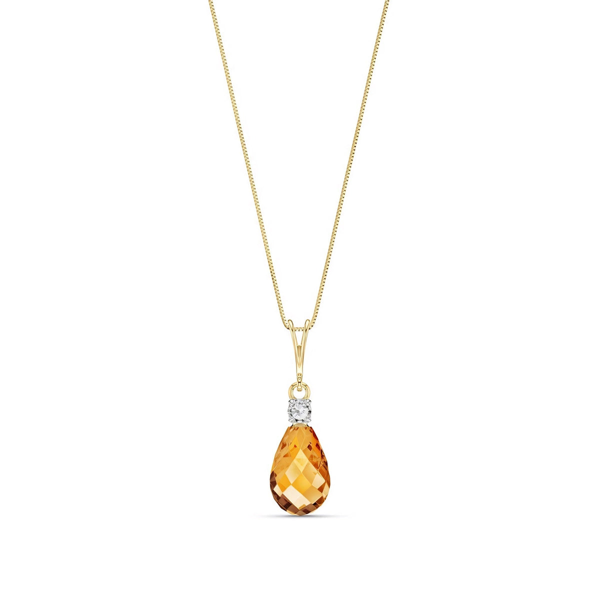 Yellow Gold Diamond & Citrine — Genoveva