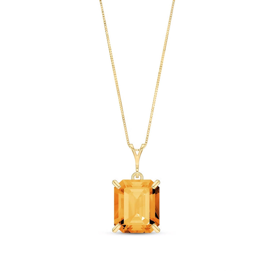 Yellow Gold Belle Necklace Citrine 10K — Isaura