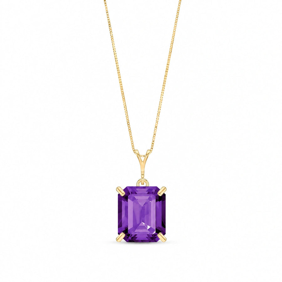 Yellow Gold Belle Necklace Alexandrite 10K — Isaura