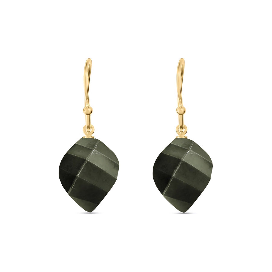 Yellow Gold Earrings Sapphire 10K — Calliope