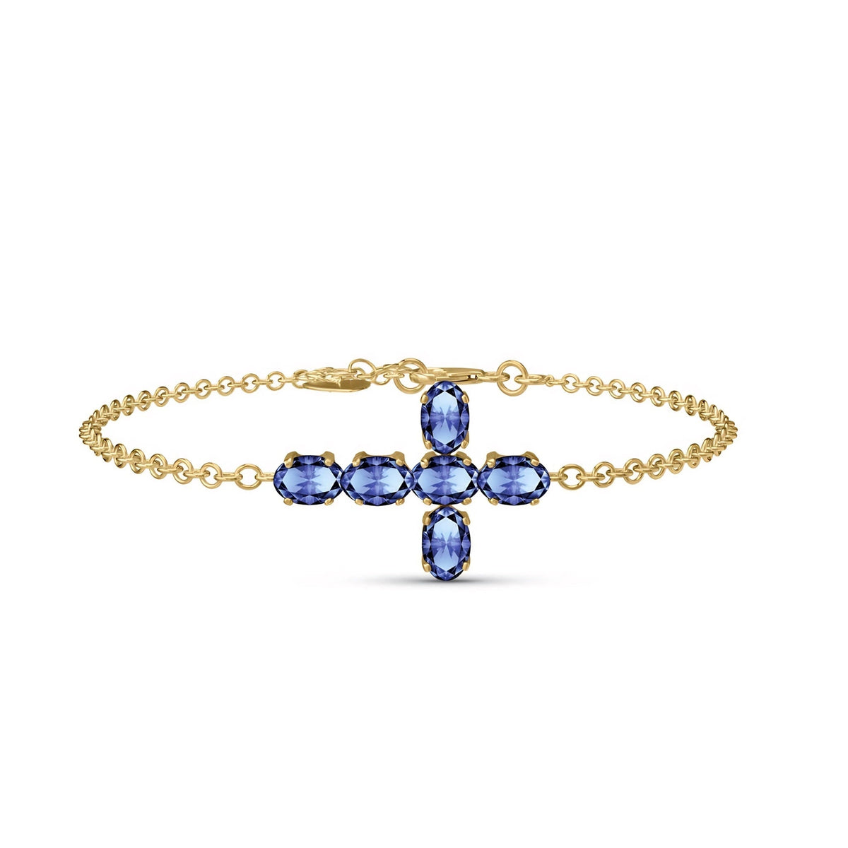 Yellow Gold Celeste Bracelet Tanzanite 10K — Lucrezia