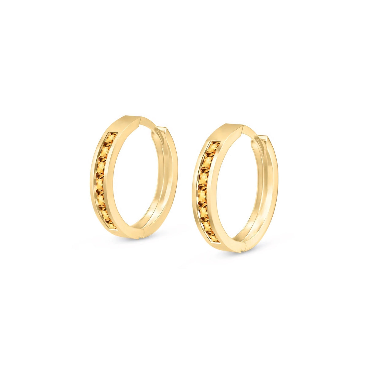 Yellow Gold Earrings Citrine 10K — Rachele