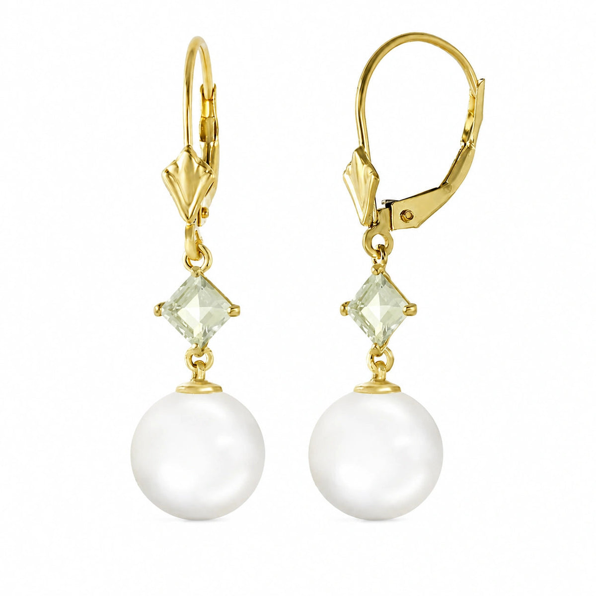 Yellow Gold Pearl & Aquamarine — Mariaapollonia