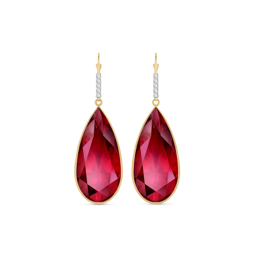 Yellow Gold Ruby & Diamond — Mariaargentina
