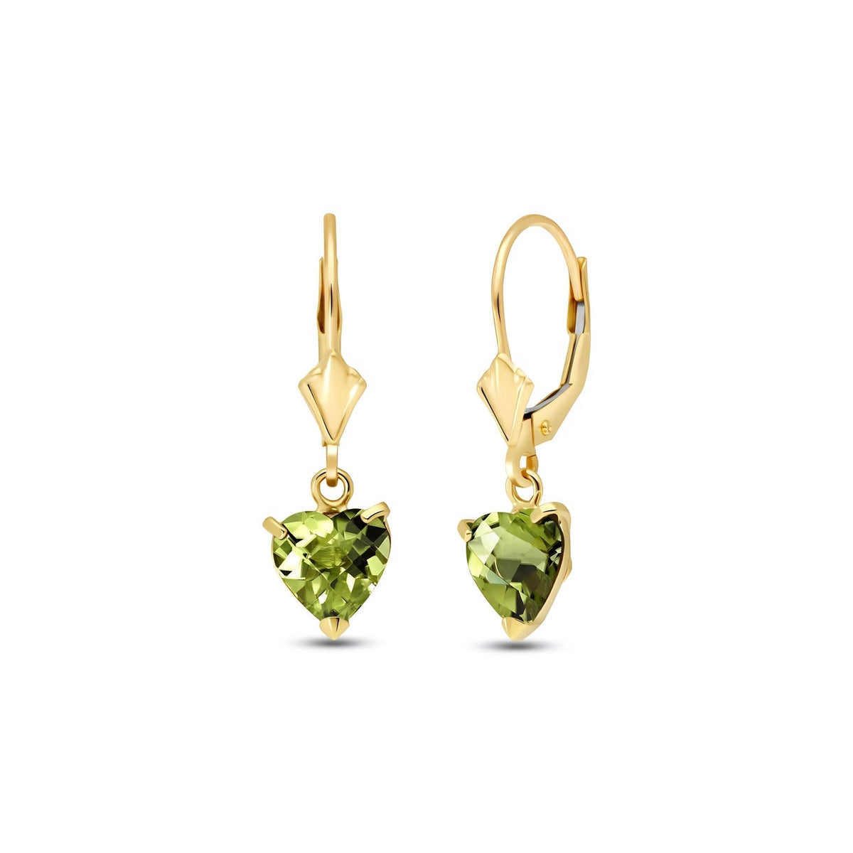Yellow Gold Eternal Earrings Peridot 10K — Perla