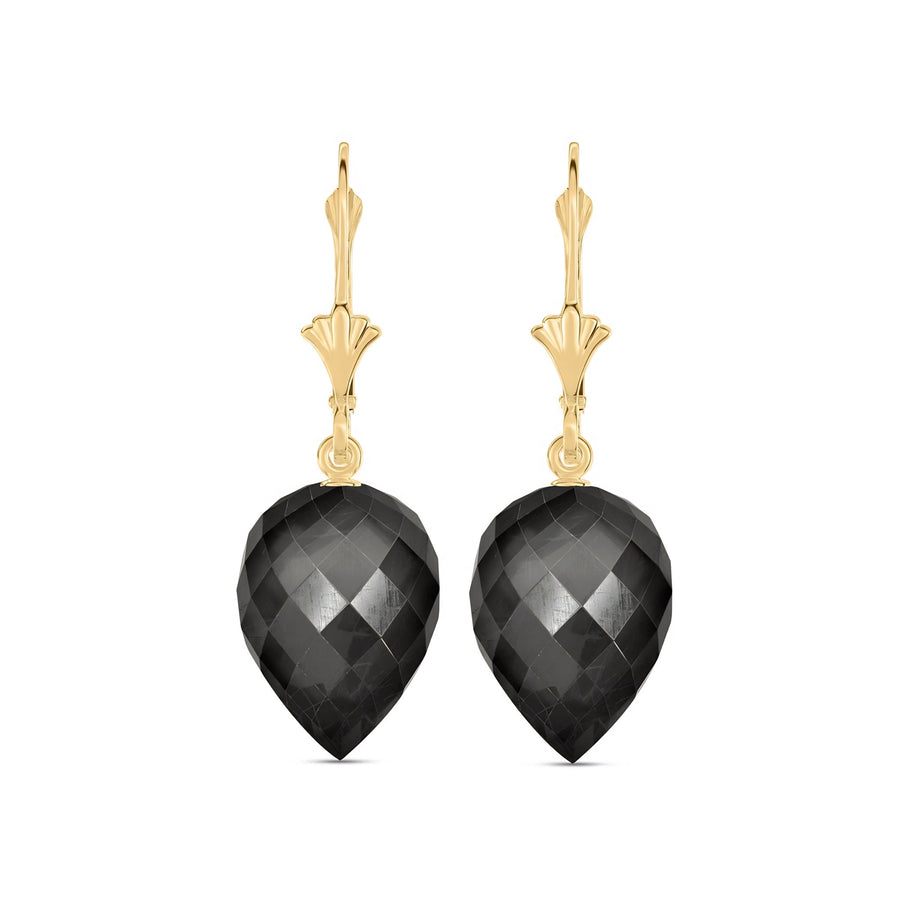 Yellow Gold Earrings Sapphire 10K — Ifigenia