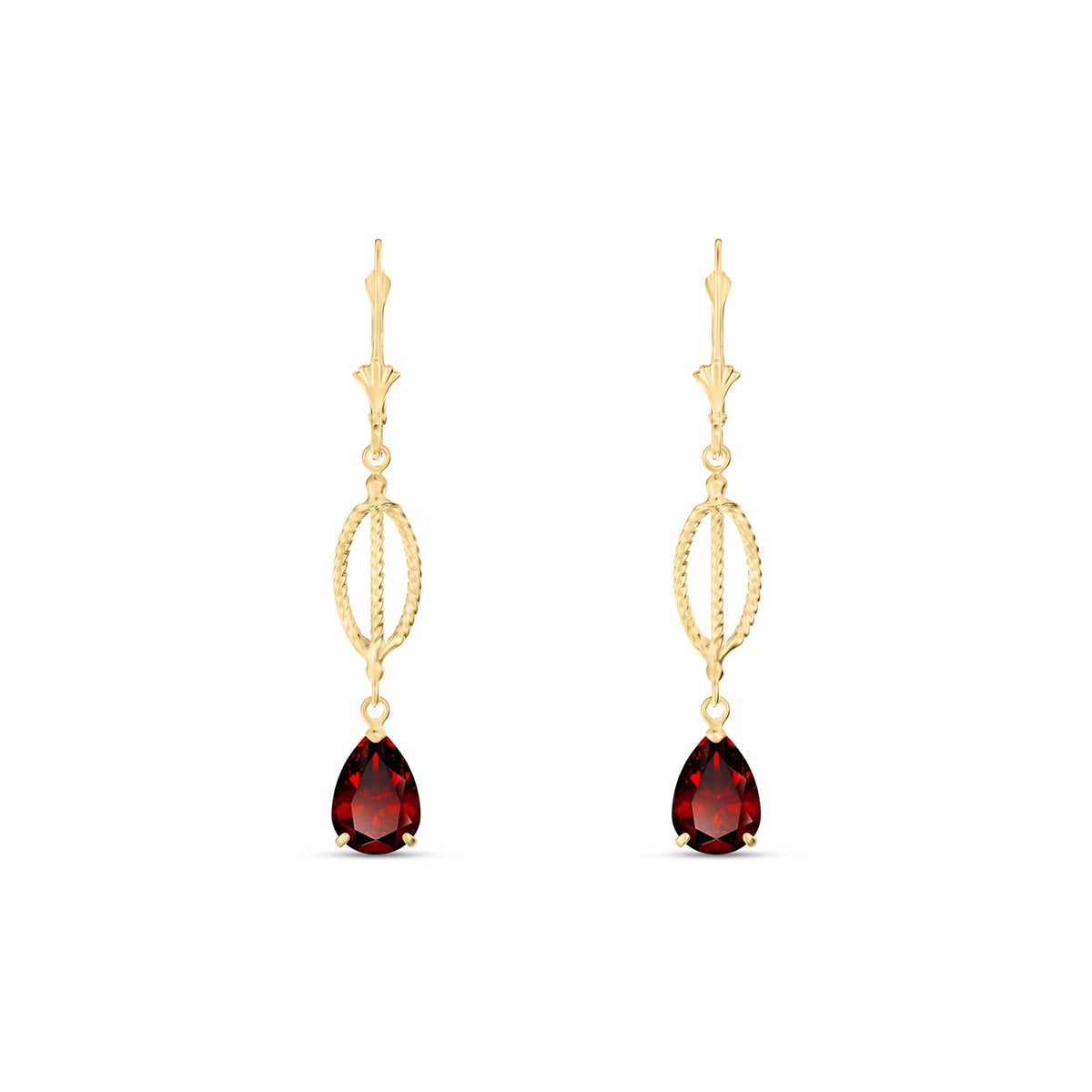 Yellow Gold Heritage Earrings Pink Topaz 10K — Carolina