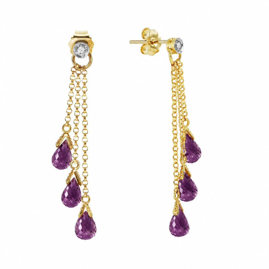 Yellow Gold Amethyst & Diamond — Mariacarla