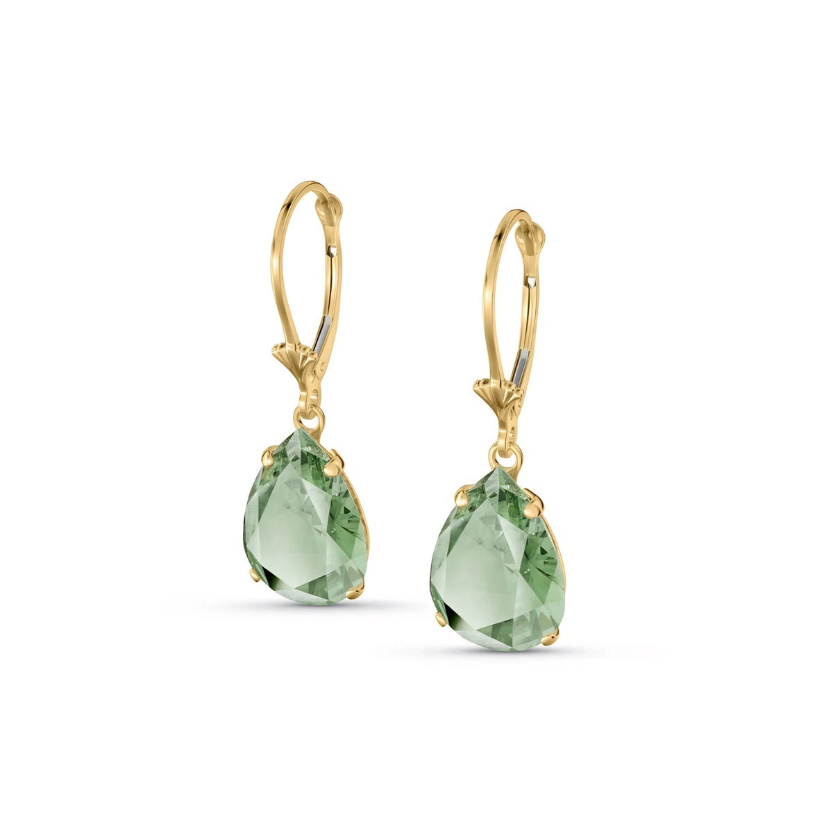 Yellow Gold Green Amethyst — Mariacinzia
