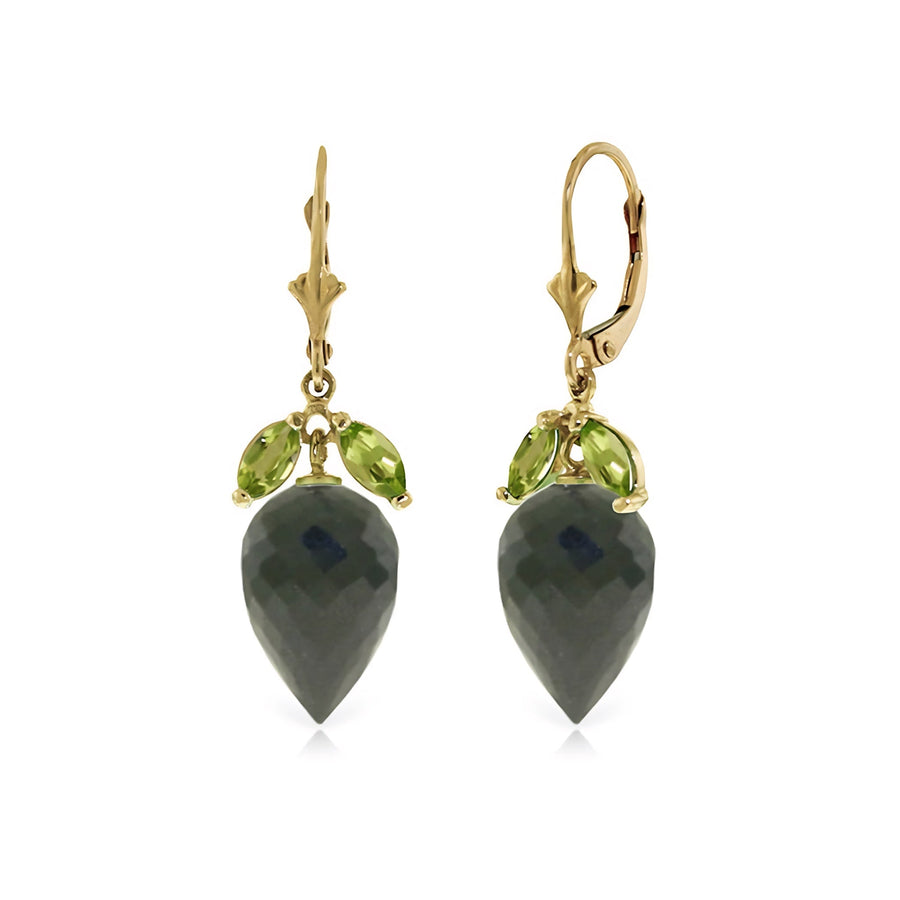 Yellow Gold Earrings Spinel 10K — Ornella