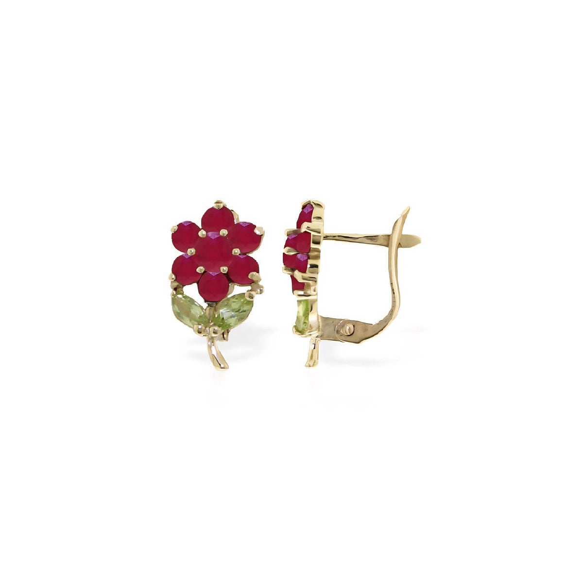 Yellow Gold Peridot & Ruby — Mariademetra