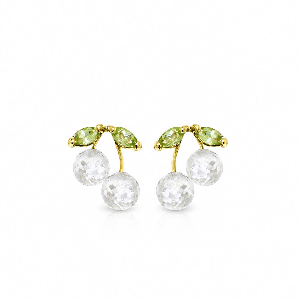 Yellow Gold Peridot & White Topaz — Mariadiodata