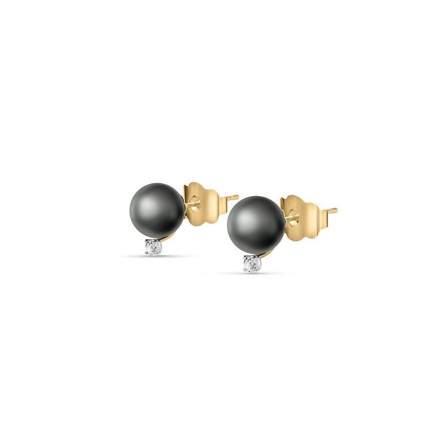 Yellow Gold Bloom Earrings Pearl 10K — Loretta
