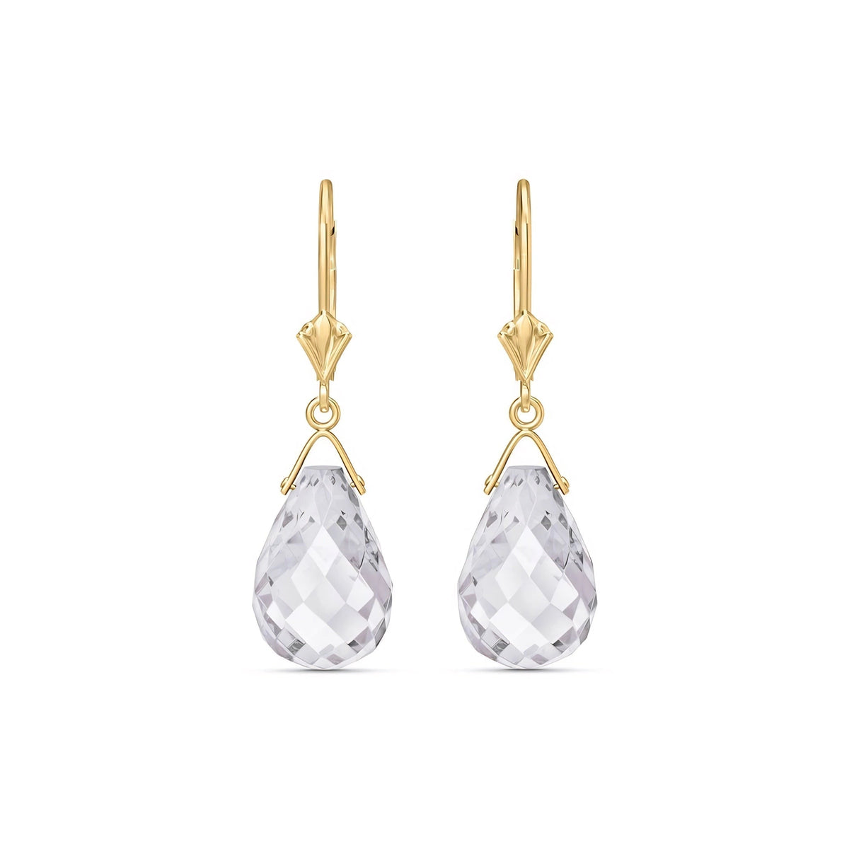 Yellow Gold White Topaz — Mariaebe