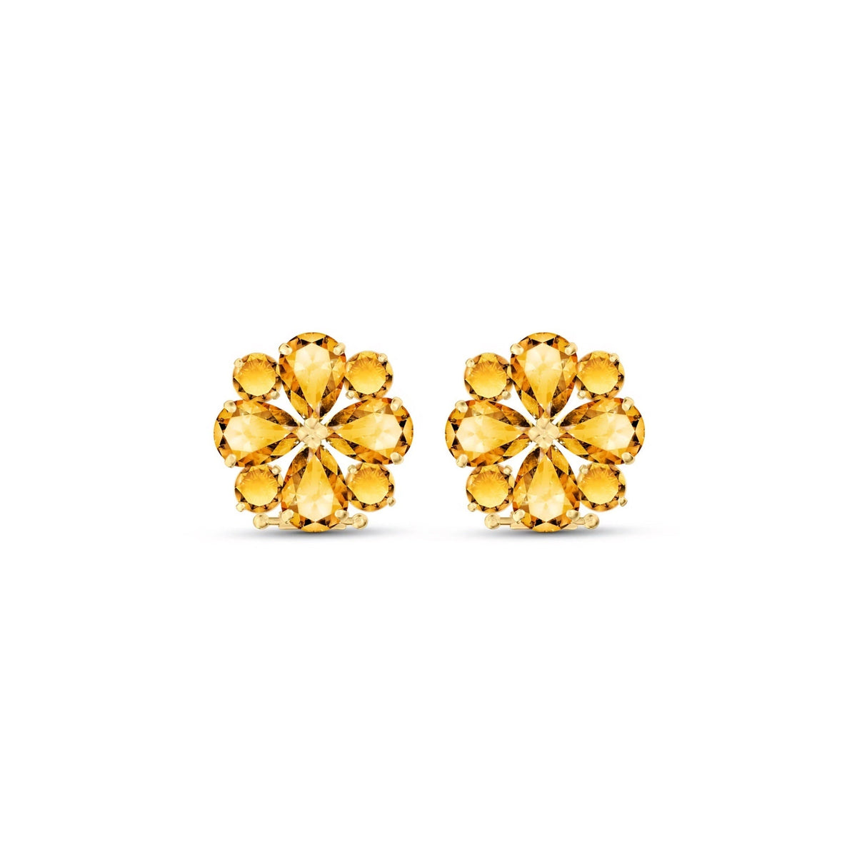 Yellow Gold Grace Earrings Citrine 10K — Eliana