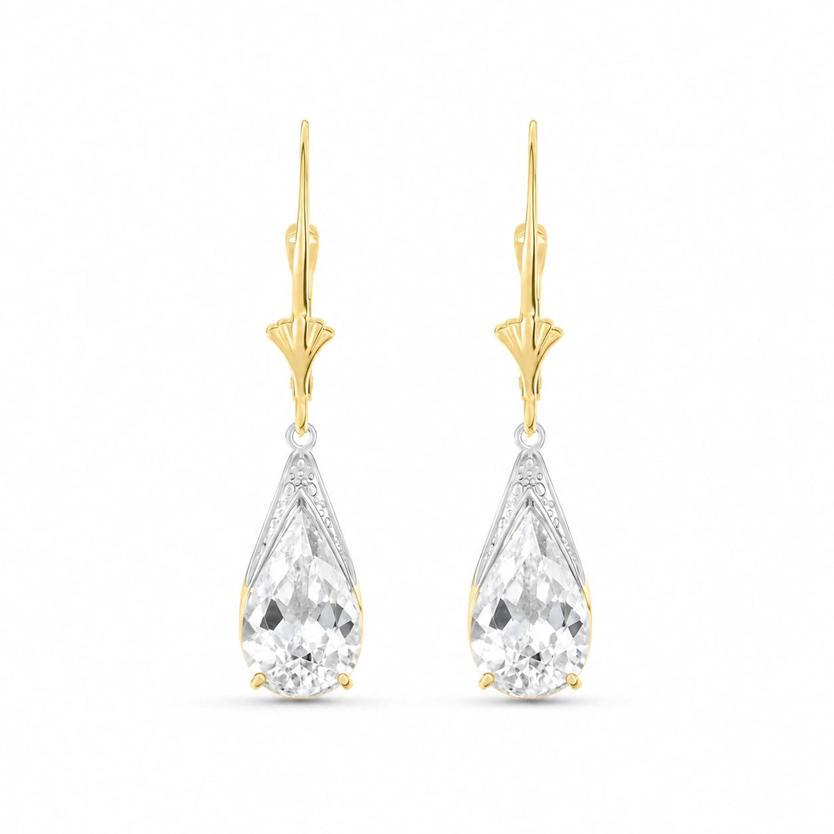 Yellow Gold White Topaz — Mariaeusebia