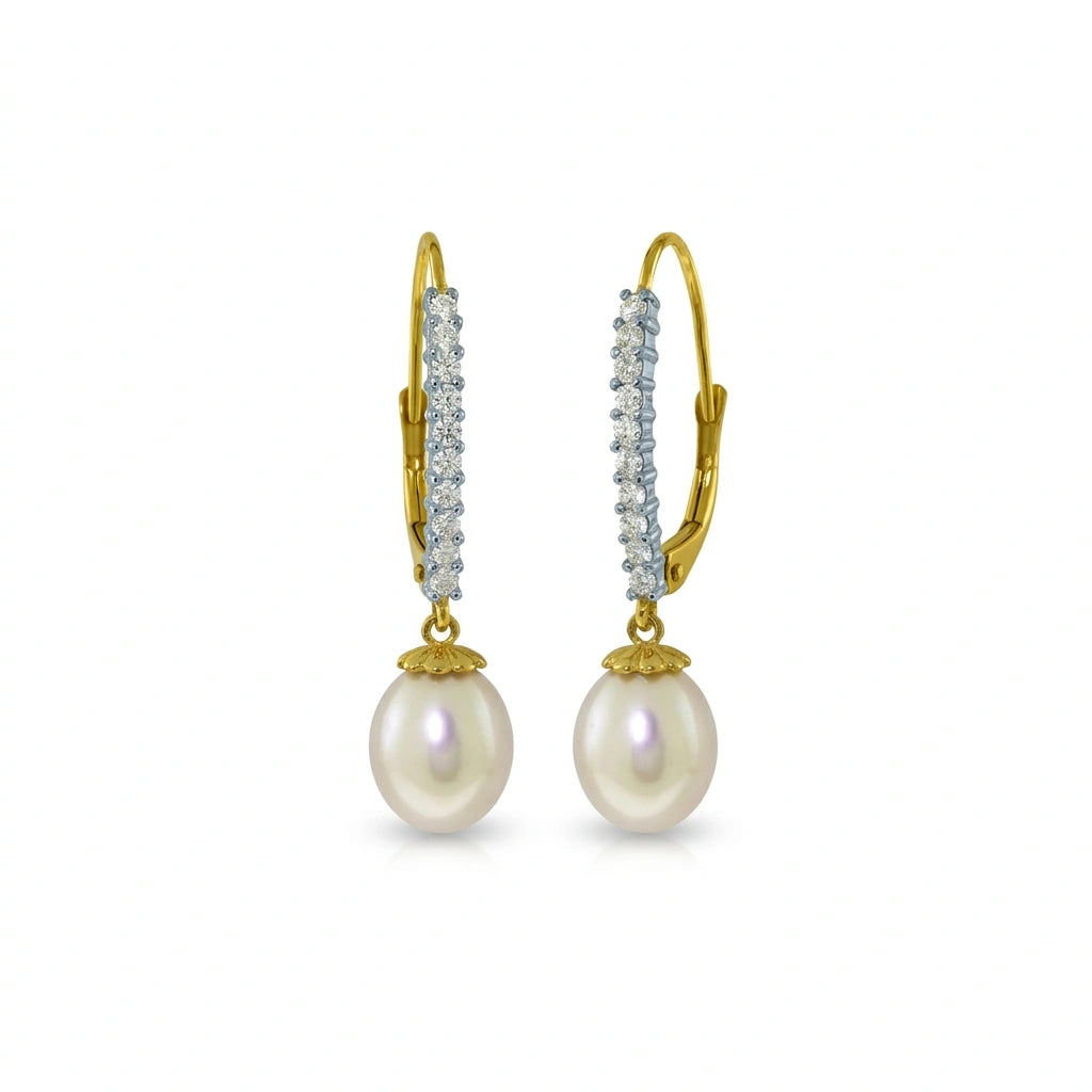 Yellow Gold Pearl & Diamond — Mariafaustina