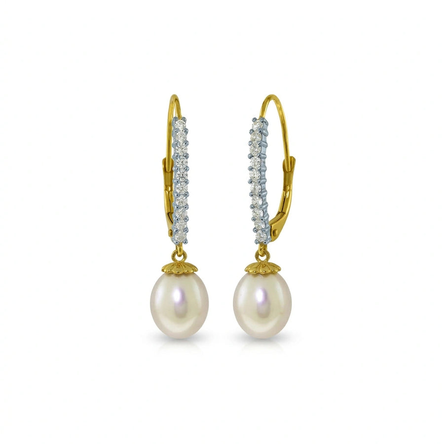 Yellow Gold Pearl & Diamond — Mariafaustina