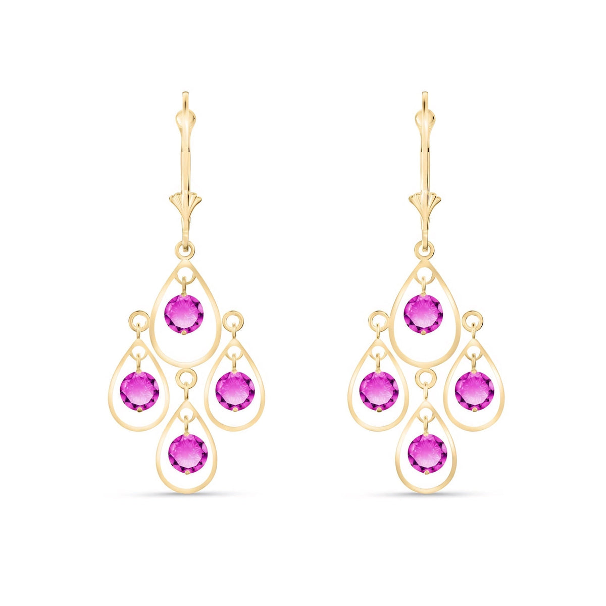 Yellow Gold Pink Topaz — Mariafiorina
