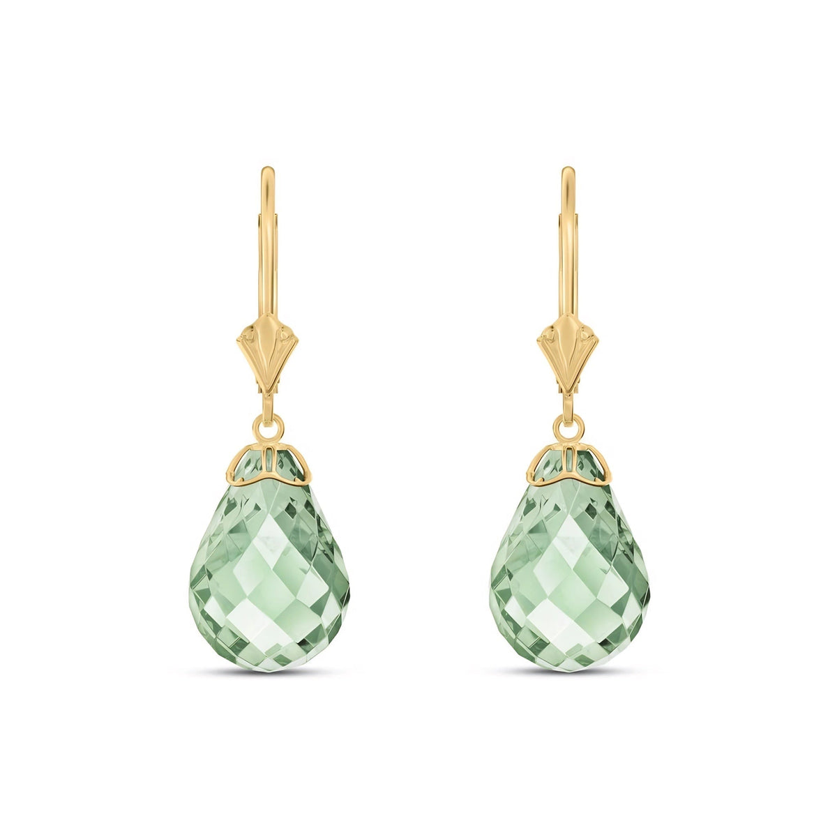 Yellow Gold Green Amethyst — Mariaflaminia