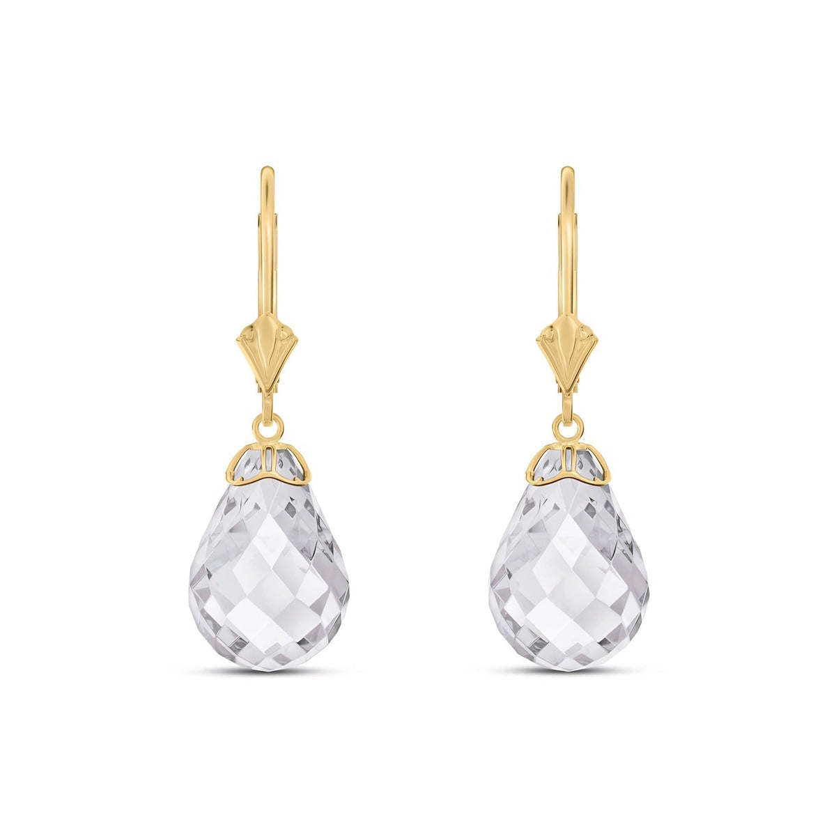 Yellow Gold White Topaz — Mariaflaminia