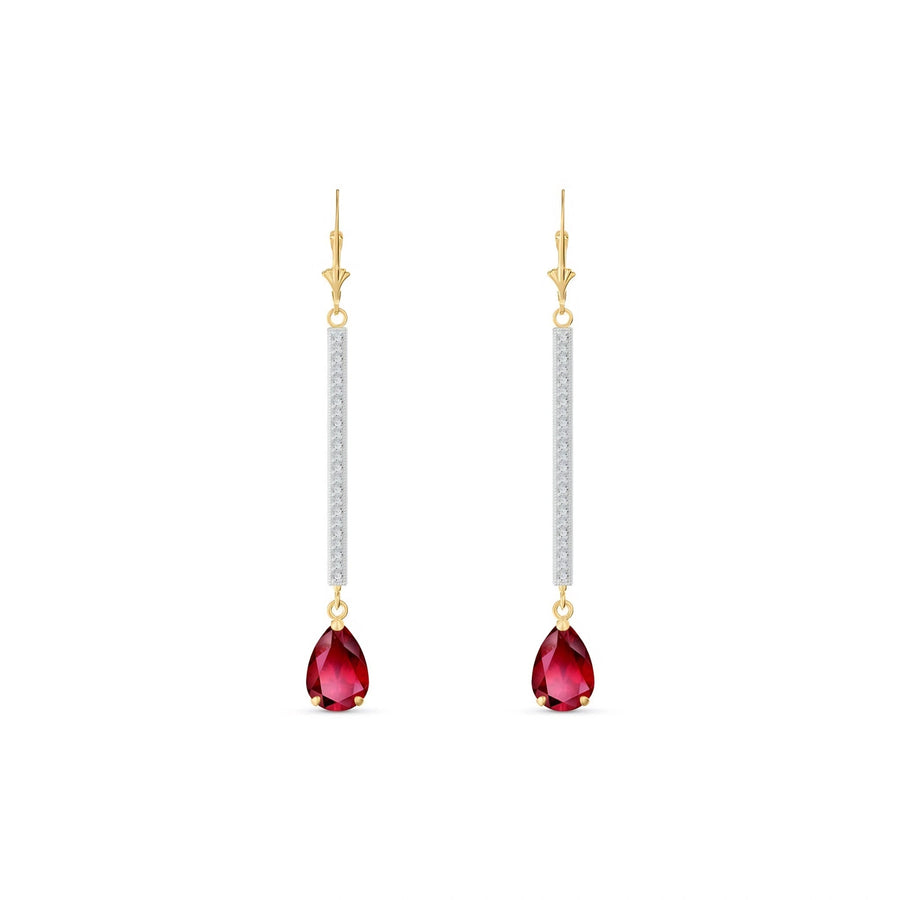 Yellow Gold Belle Earrings Ruby 10K — Miranda