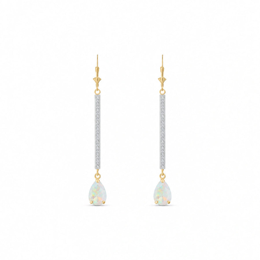 Yellow Gold Belle Earrings Opal 10K — Miranda