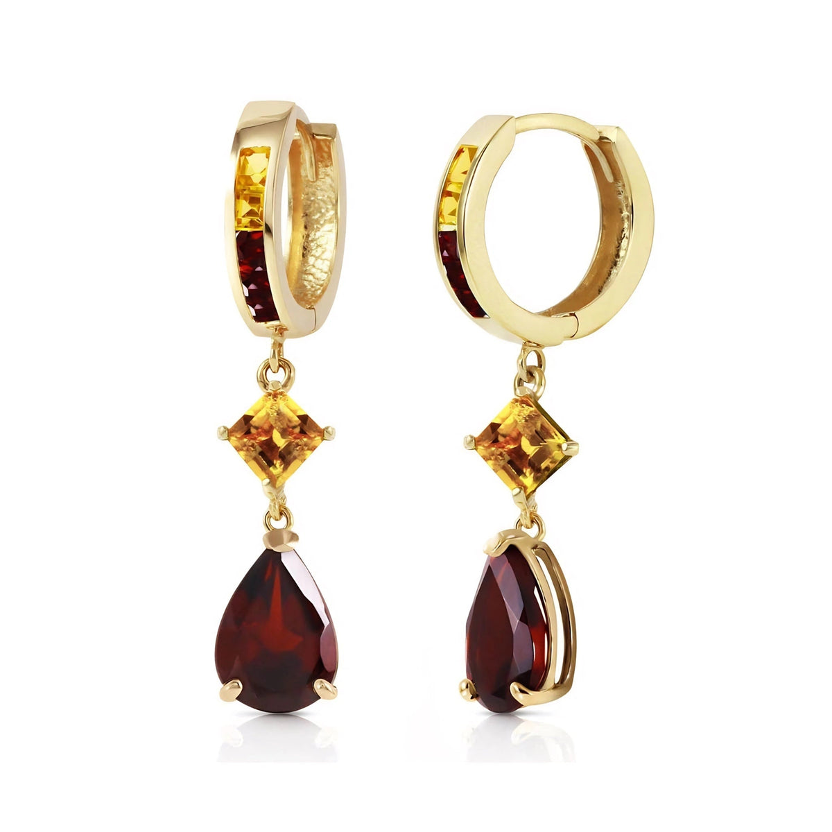 Yellow Gold Citrine & Garnet — Mariagemma