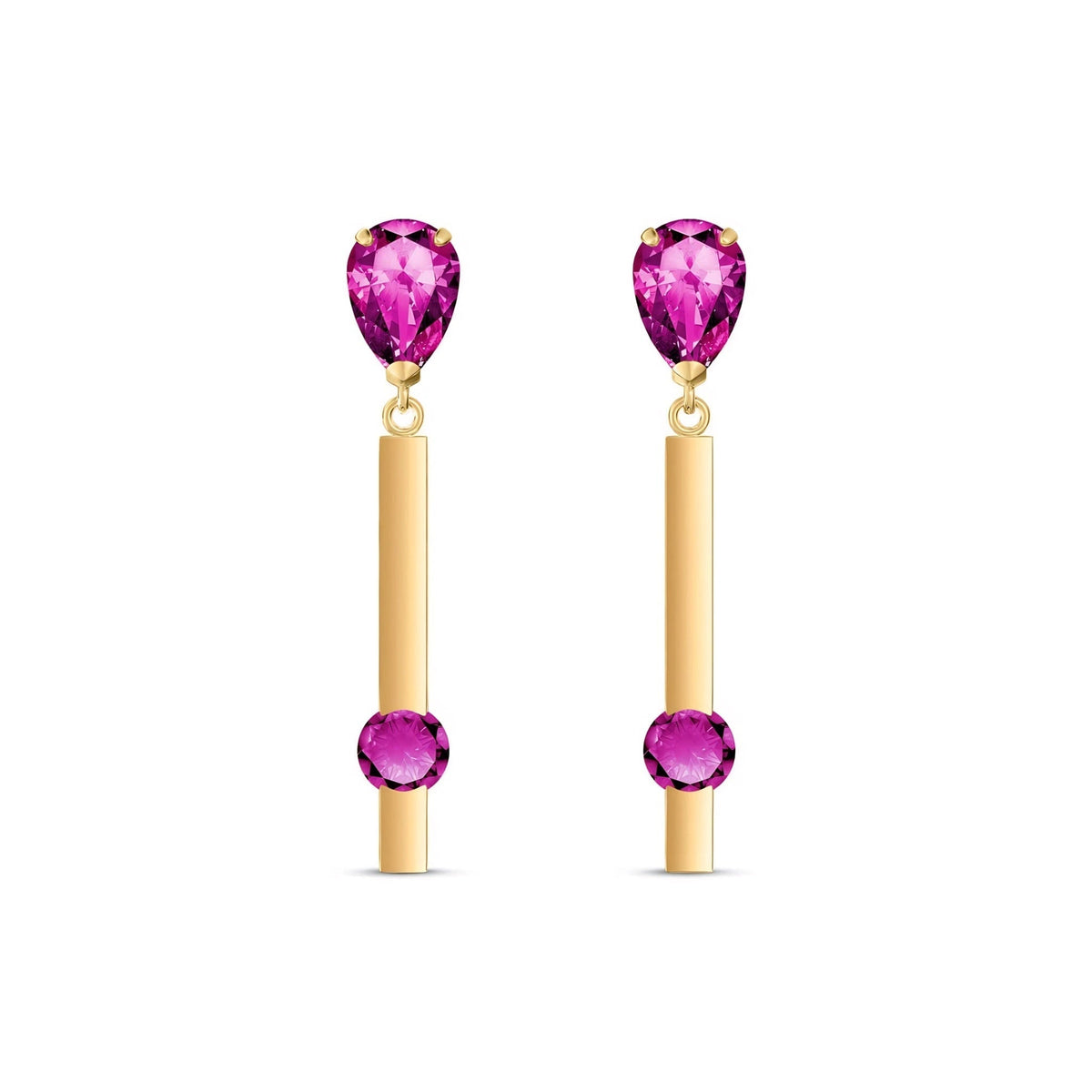 Yellow Gold Pink Topaz — Mariagertrude
