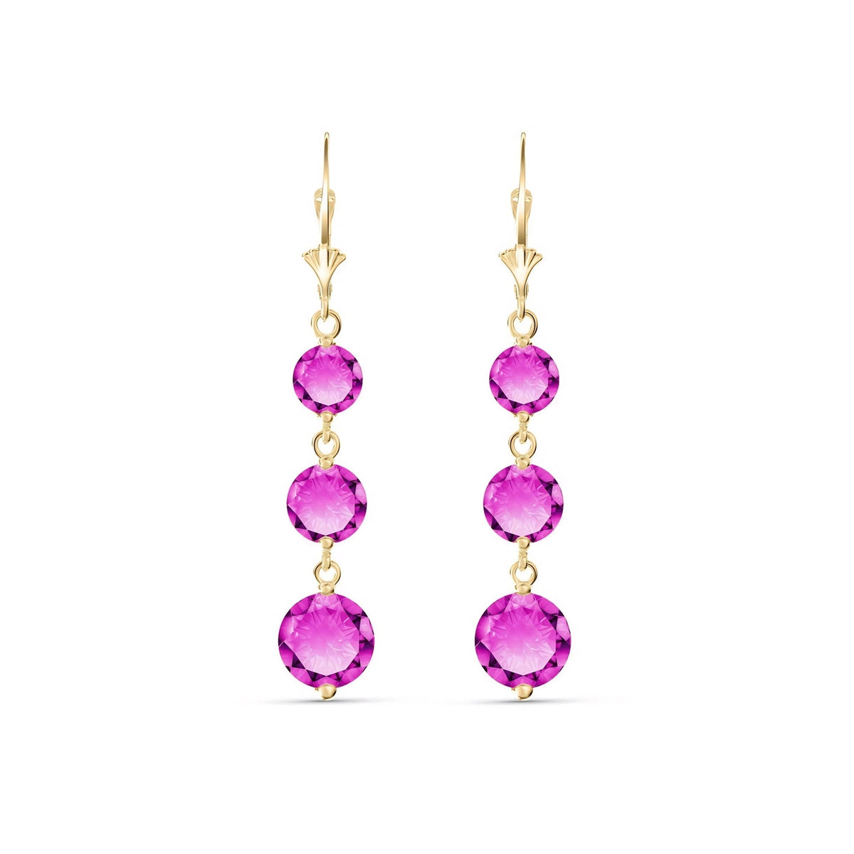 Yellow Gold Pink Topaz — Mariagiulia