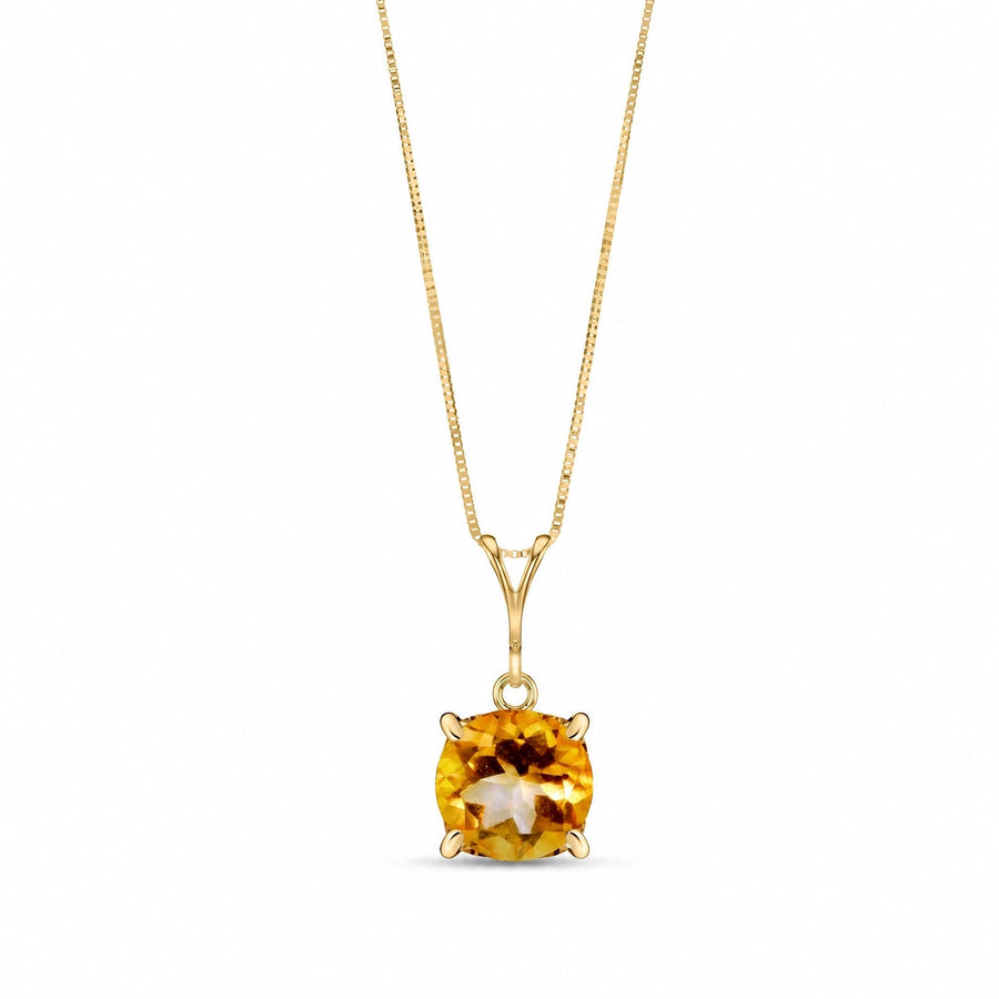 Yellow Gold Petal Necklace Citrine 10K — Bianca