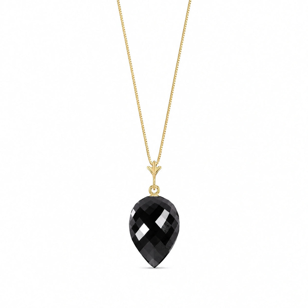 Yellow Gold Pendant Necklace Spinel 10K — Primavera