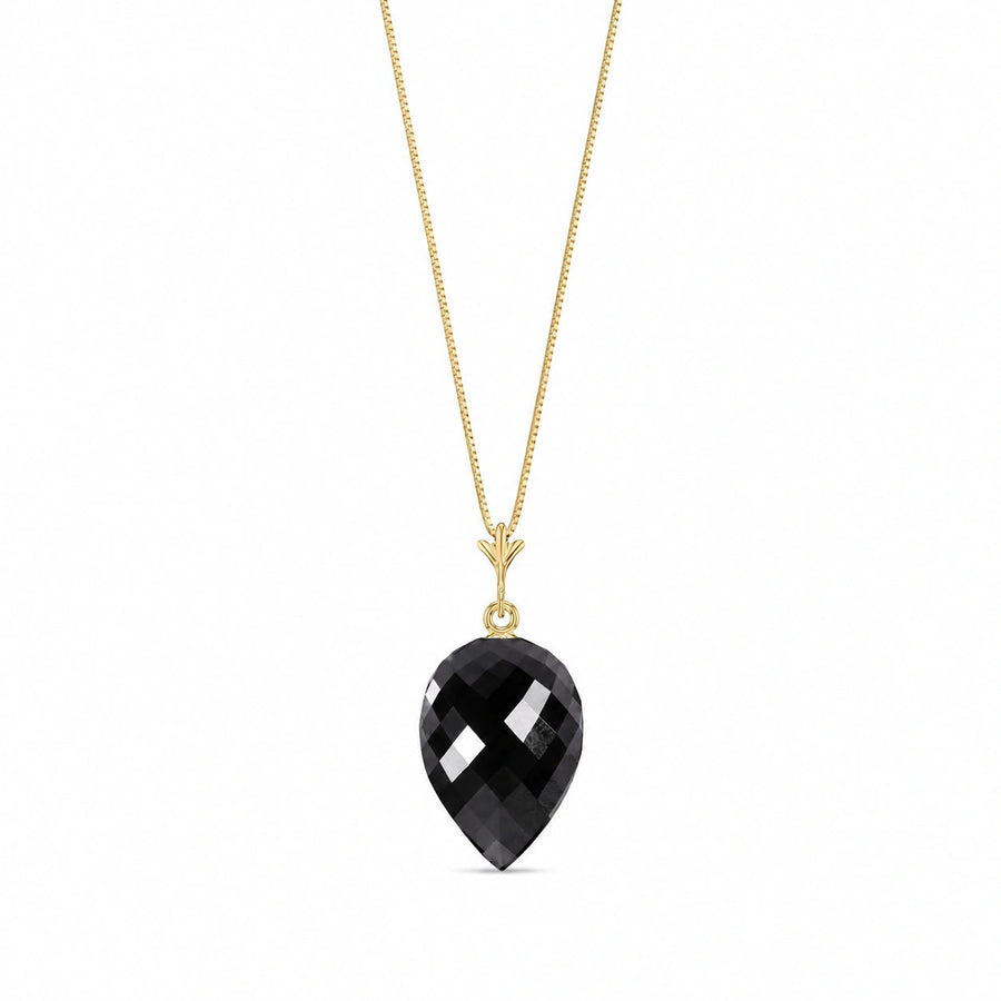 Yellow Gold Pendant Necklace Spinel 10K — Primavera