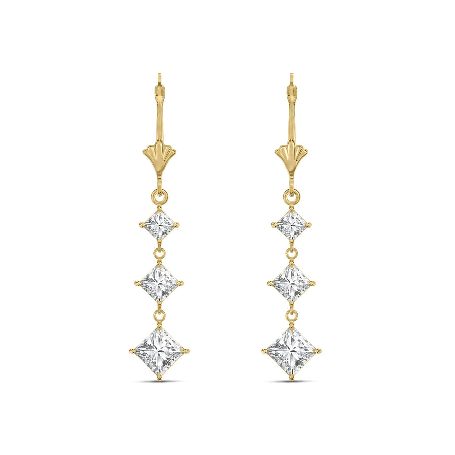 Yellow Gold Heritage Earrings Zirconia 10K — Filomena