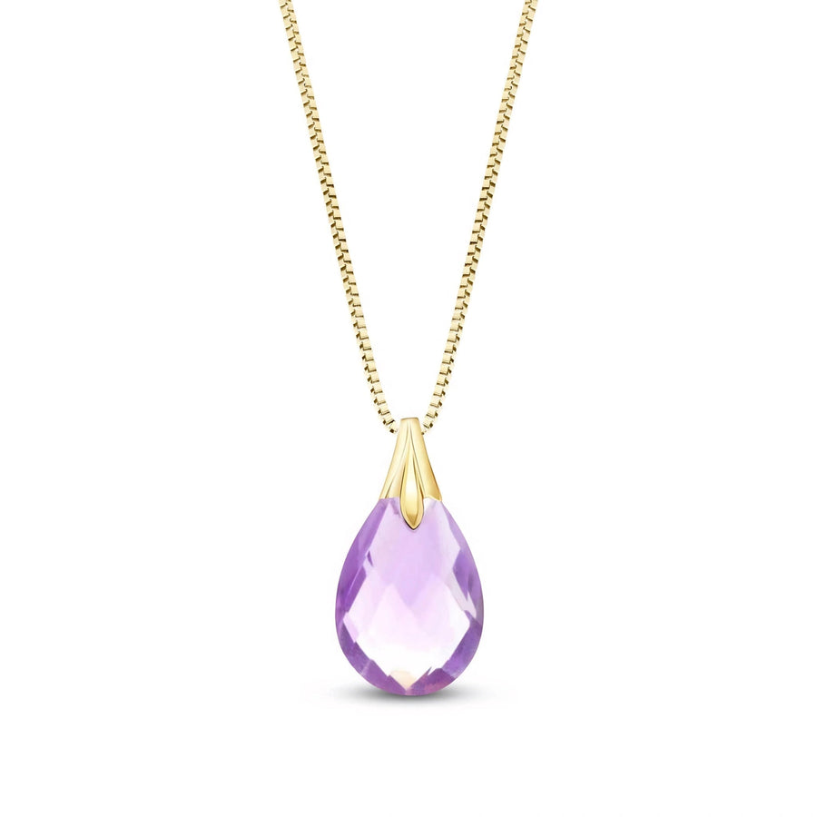 Yellow Gold Gra Necklace Amethyst 10K — Amabile