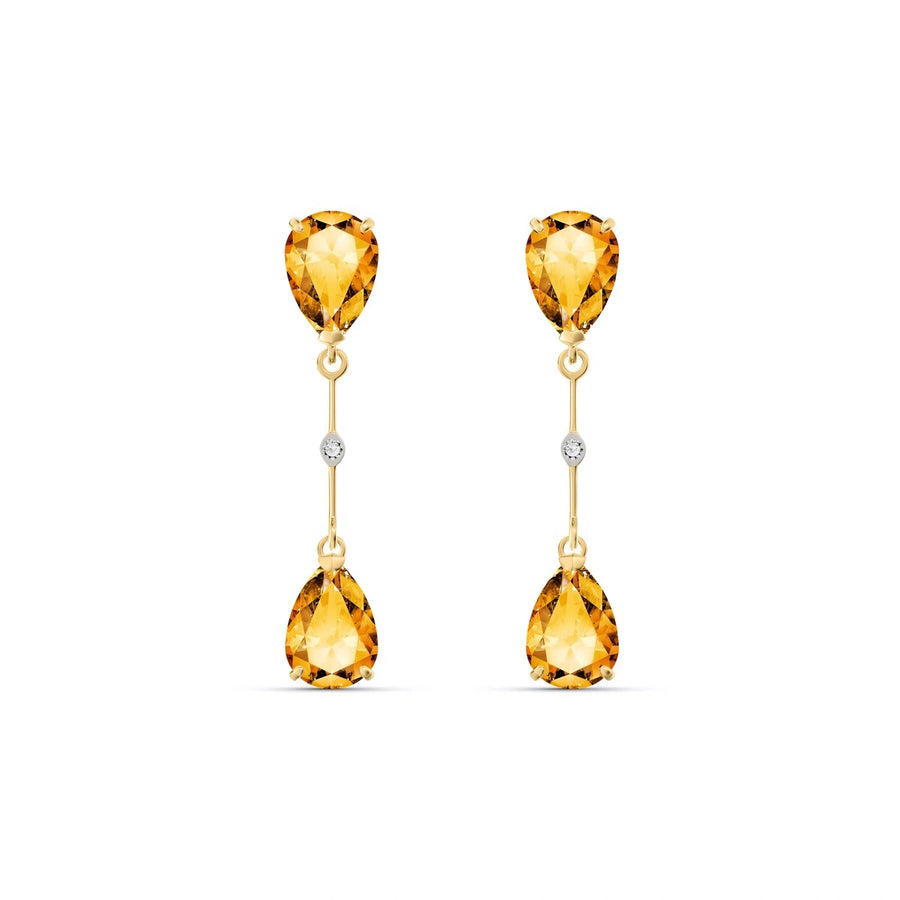 Yellow Gold Heritage Earrings Citrine 10K — Paola