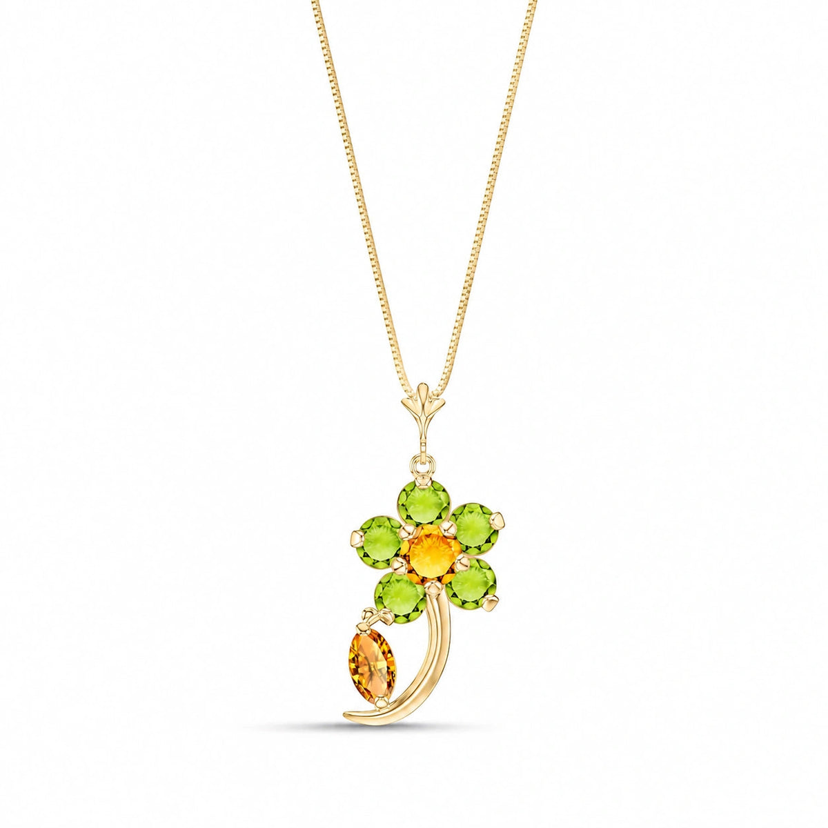 Yellow Gold Peridot & Citrine — Andromeda