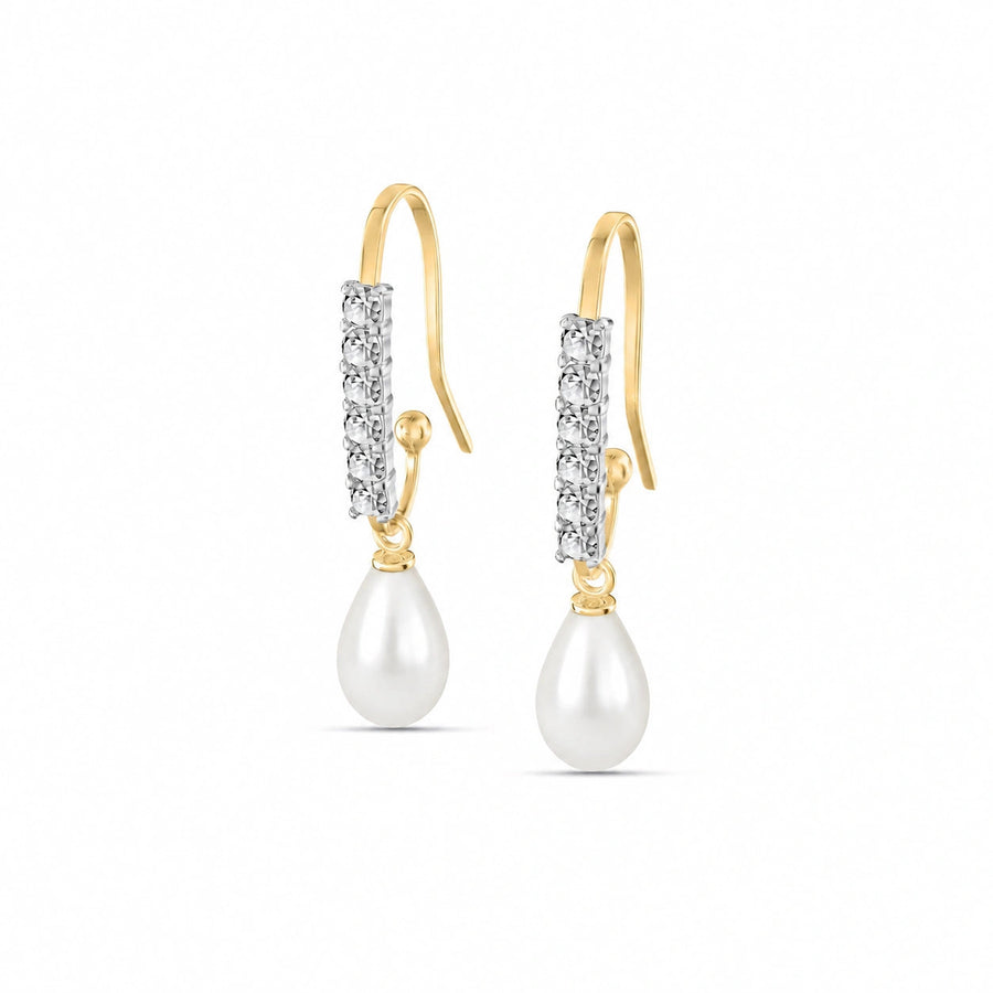 Yellow Gold Diamond & Pearl — Mariagiuliana