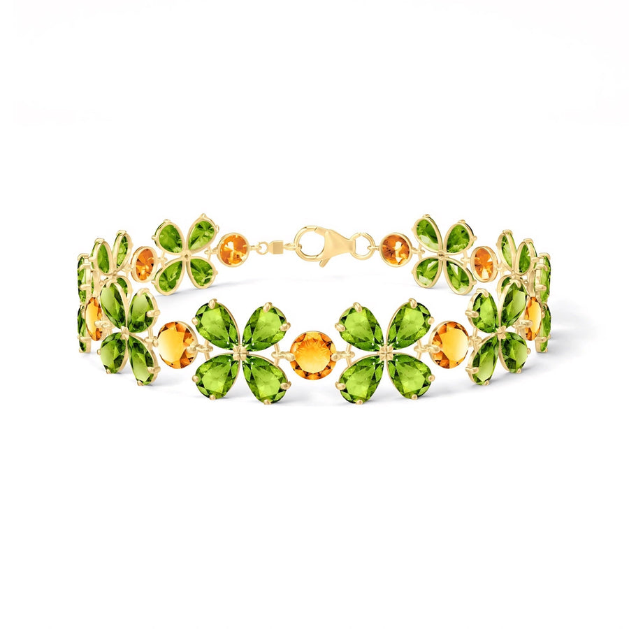 Yellow Gold Citrine & Peridot — Mariagraziana