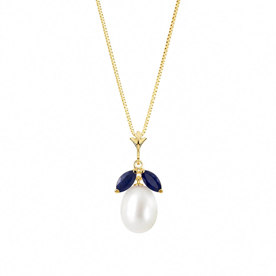 Yellow Gold Eternal Necklace Pearl 10K — Arabella