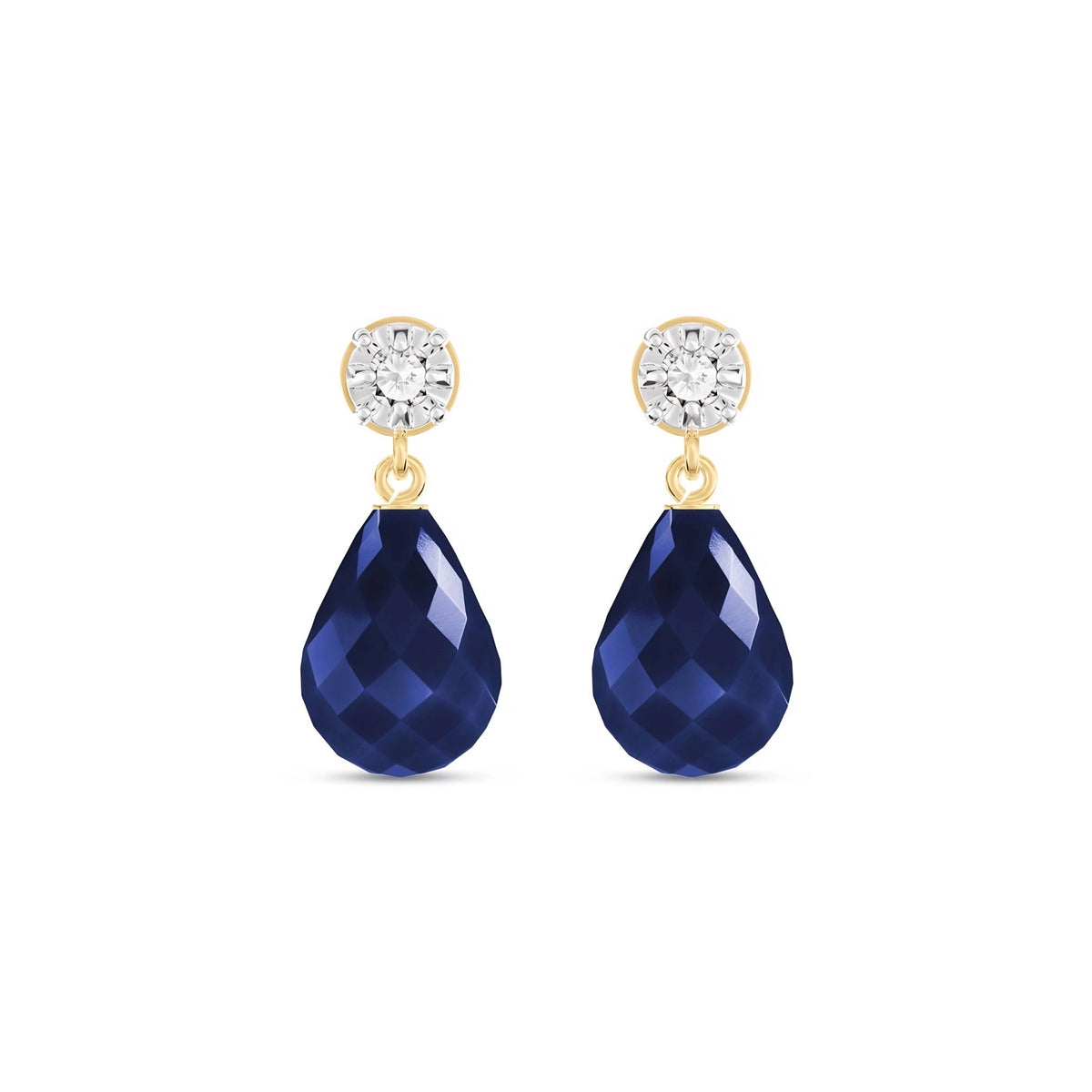 Yellow Gold Sapphire & Diamond — Mercedes