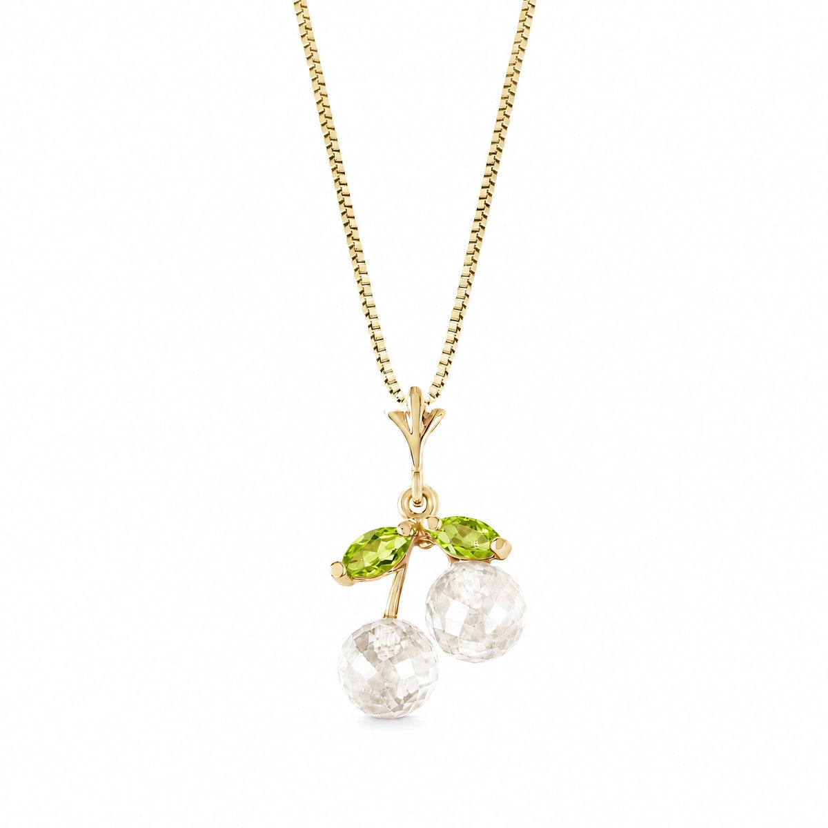 Yellow Gold Peridot & White Topaz — Edda