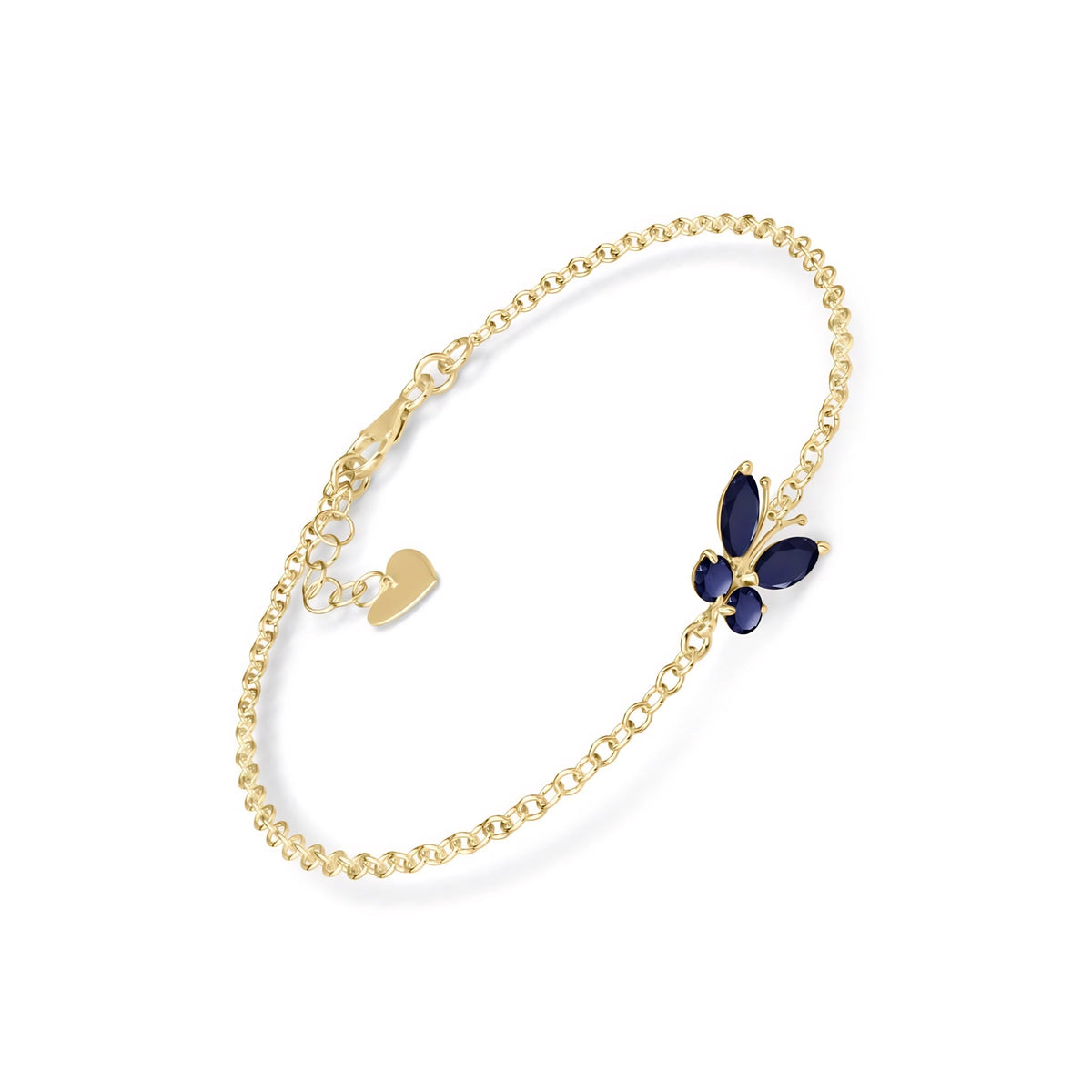 Yellow Gold Bracelet Sapphire — Azzurra